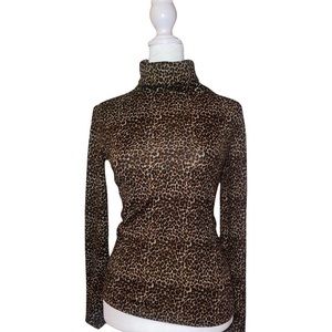 ZARA cheetah turtle neck